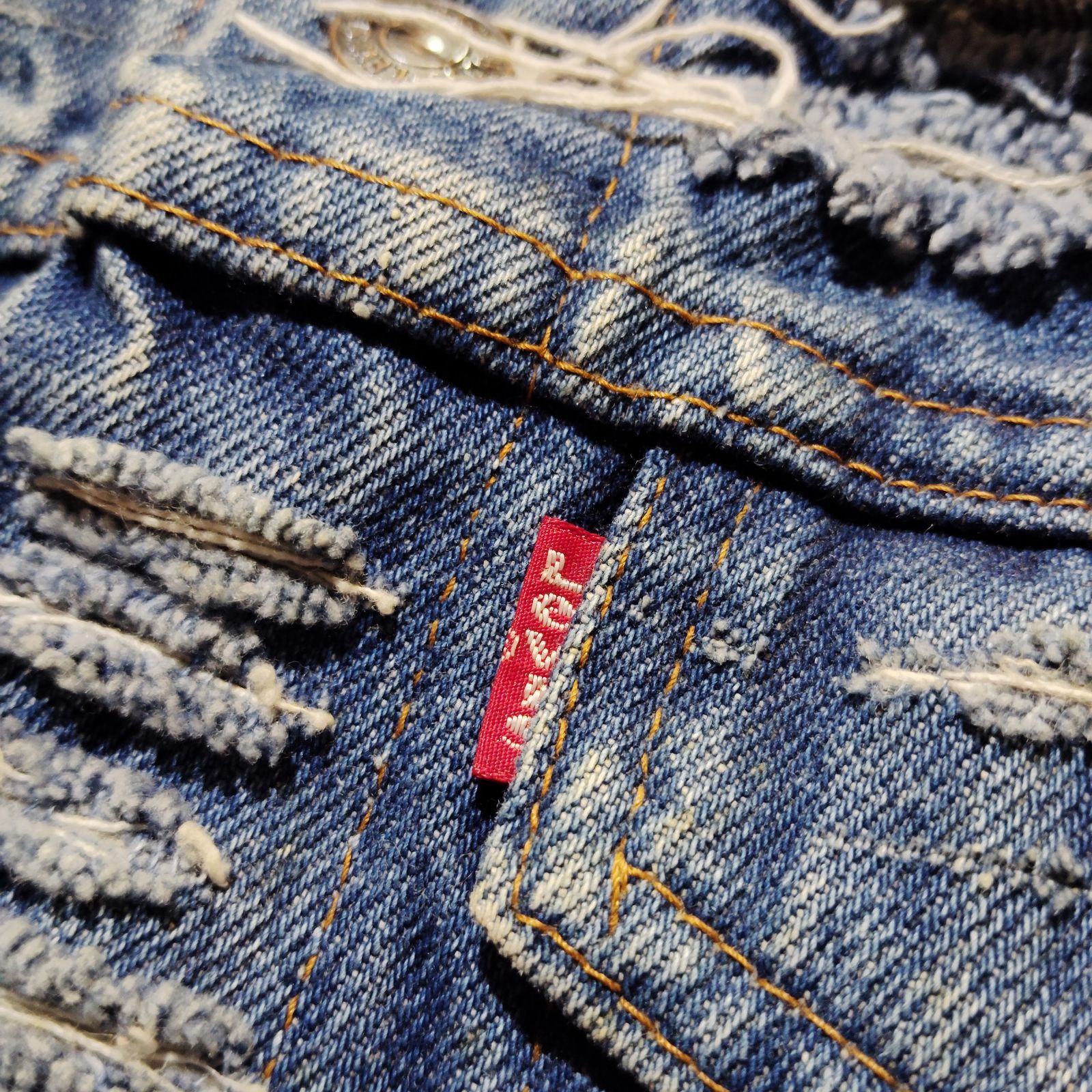 LEVI'S Lamis Khamis ハードダメージ加工 デニムジャケット リーバイス