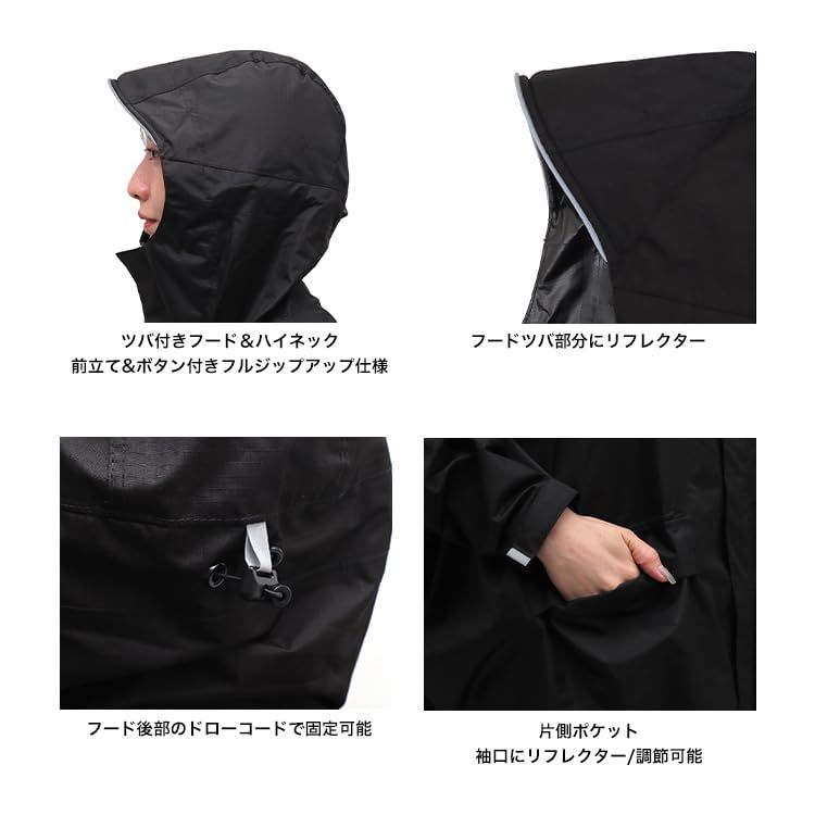 KiU キウ スタンダードレインポンチョ 2ND STANDARD RAIN PONCHO 2ND 防水 撥水 はっ水 耐水 豪雨対応 雨対策 大雨 台風 梅雨 防災 レインコート スリーブポンチョ 雨具 雨ガッパ 雨合羽 袖付き 収納袋 ポ 20a0ac9b
