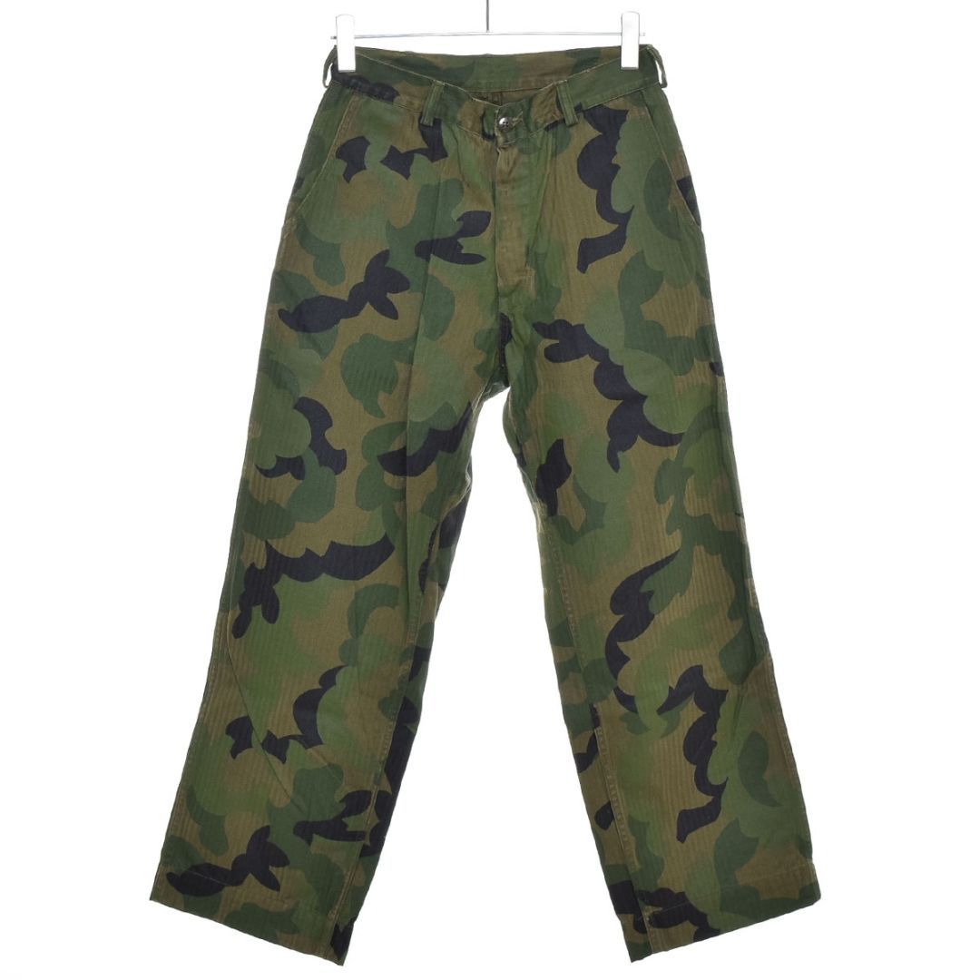 589231 未使用品 WAREHOUSE ウエアハウス ユーティリティパンツ ●USMC HBT P53 UTILITY PANTS FIRST-TIME CAMOUFLAGE ONE WASH サイズW30 メンズ 日本製 グリーン