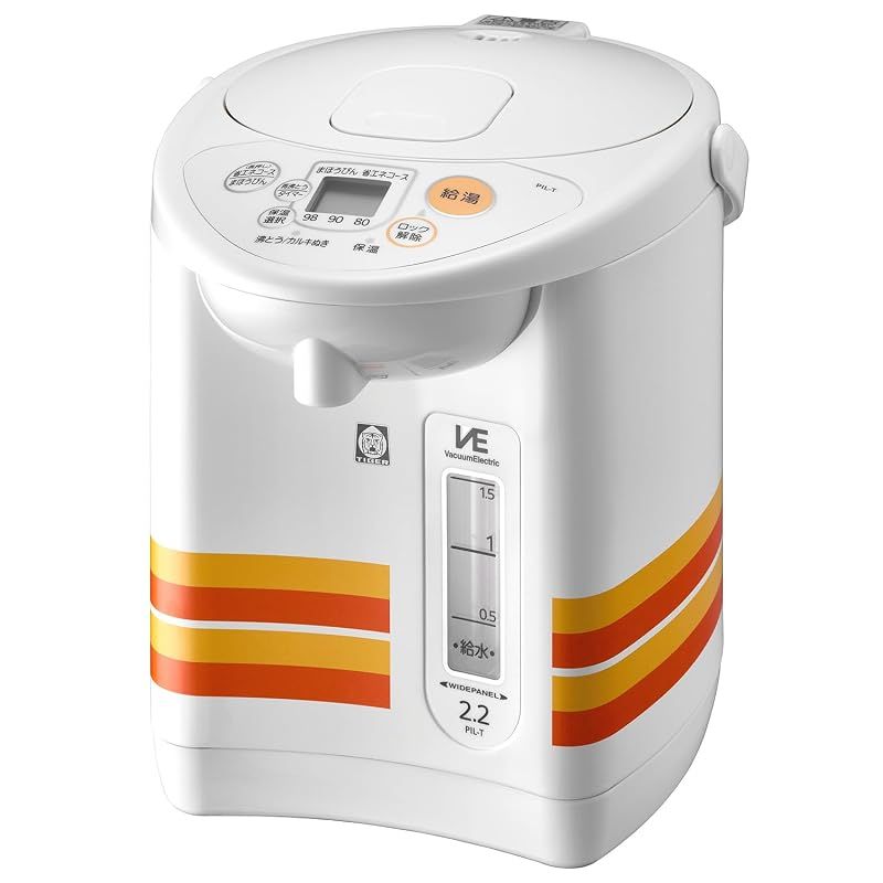 【新品】 タイガー魔法瓶(TIGER) VE 電気ポット 2.15L WEB限定 100周年記念モデル 復刻 レトロ柄 オレンジストライプ PIL-T220WO 11,491円