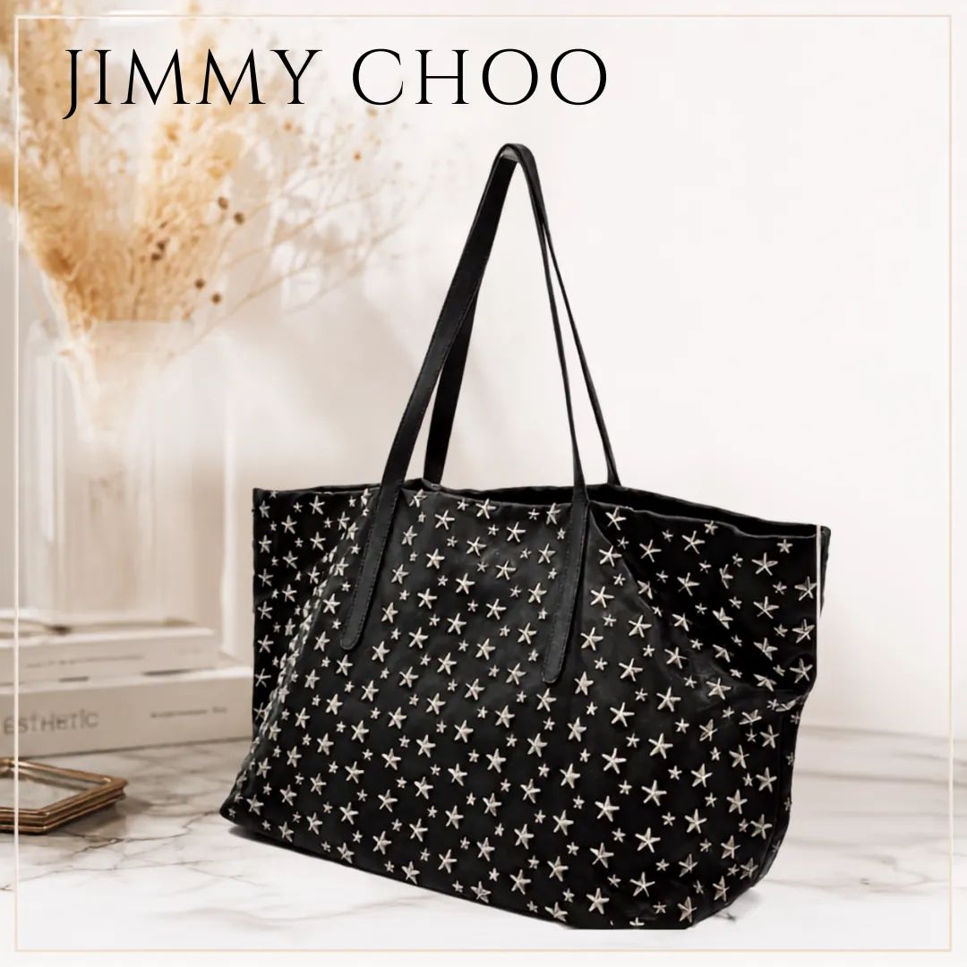 Jimmy Choo ジミーチュウ トートバッグ サシャ スタースタッズ 黒