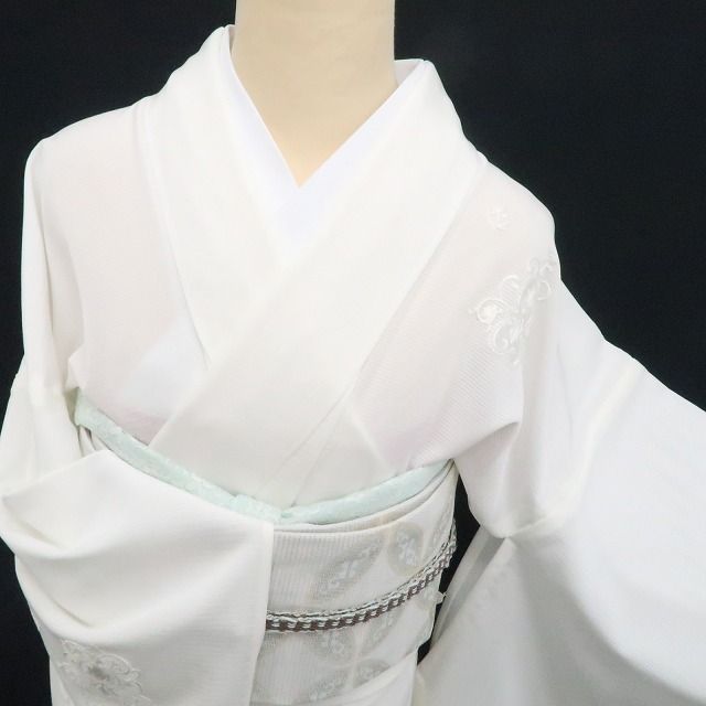新品・夏訪問着】絽 刺繍 夏着物 正絹 仕付け糸付 トールサイズ