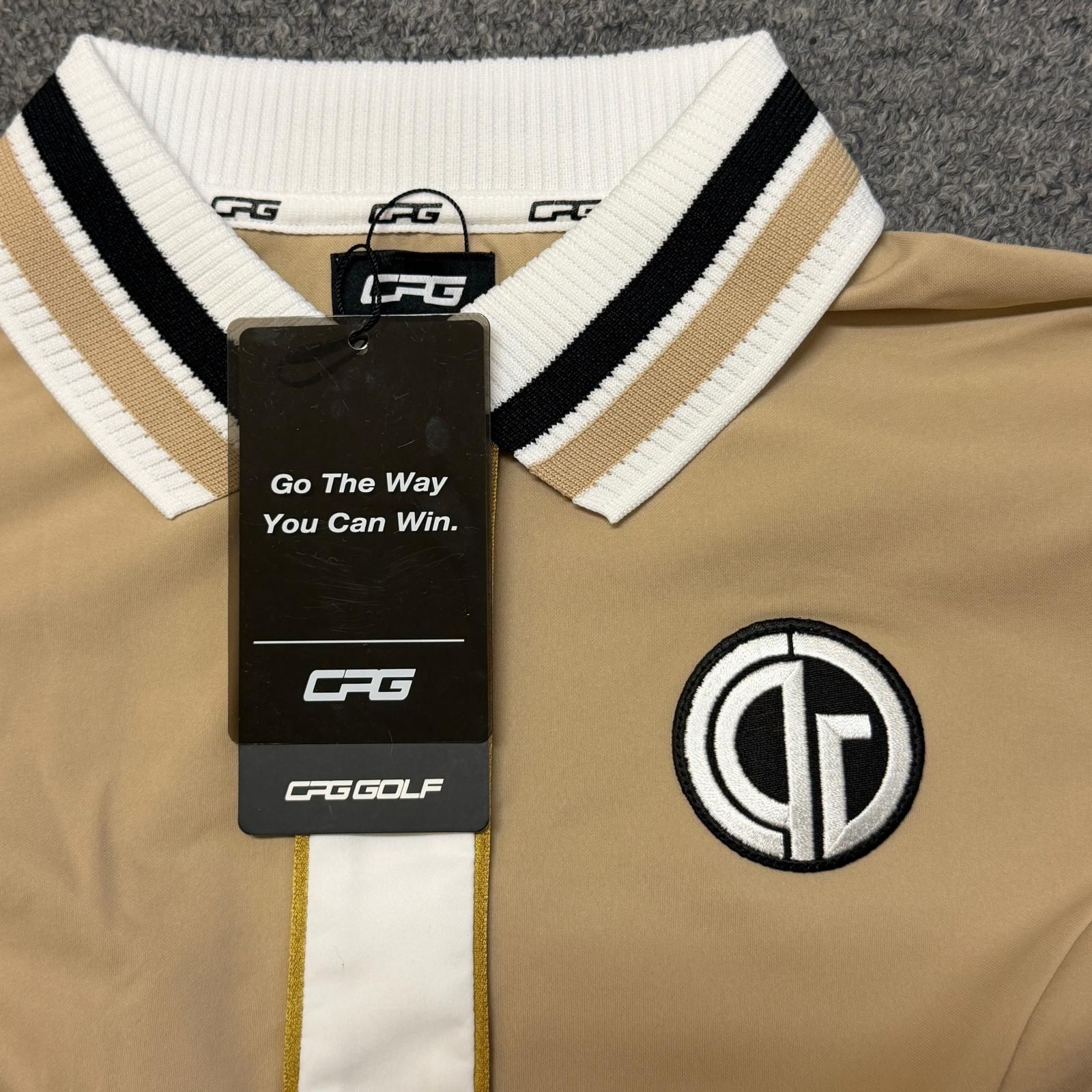 参考上代30800円 未使用 CPG GOLF リブポロワンピース ゴルフウェア