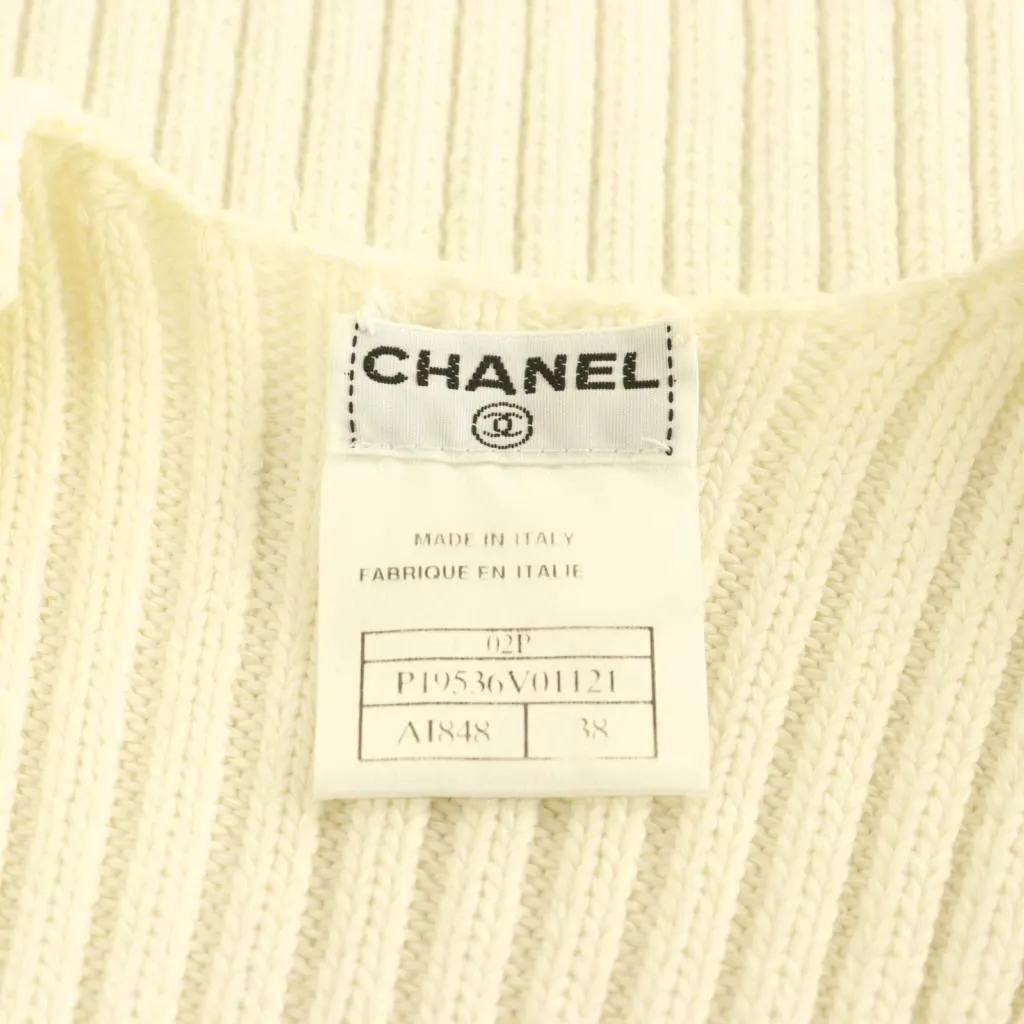 シャネル CHANEL ヘビーウェイトリブニットトップス タンクトップ