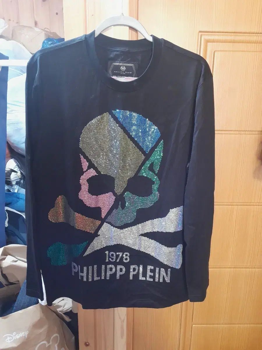 PHILIPP PLEIN (フィリッププレイン) スカル クロス ラメ スウェット XXL