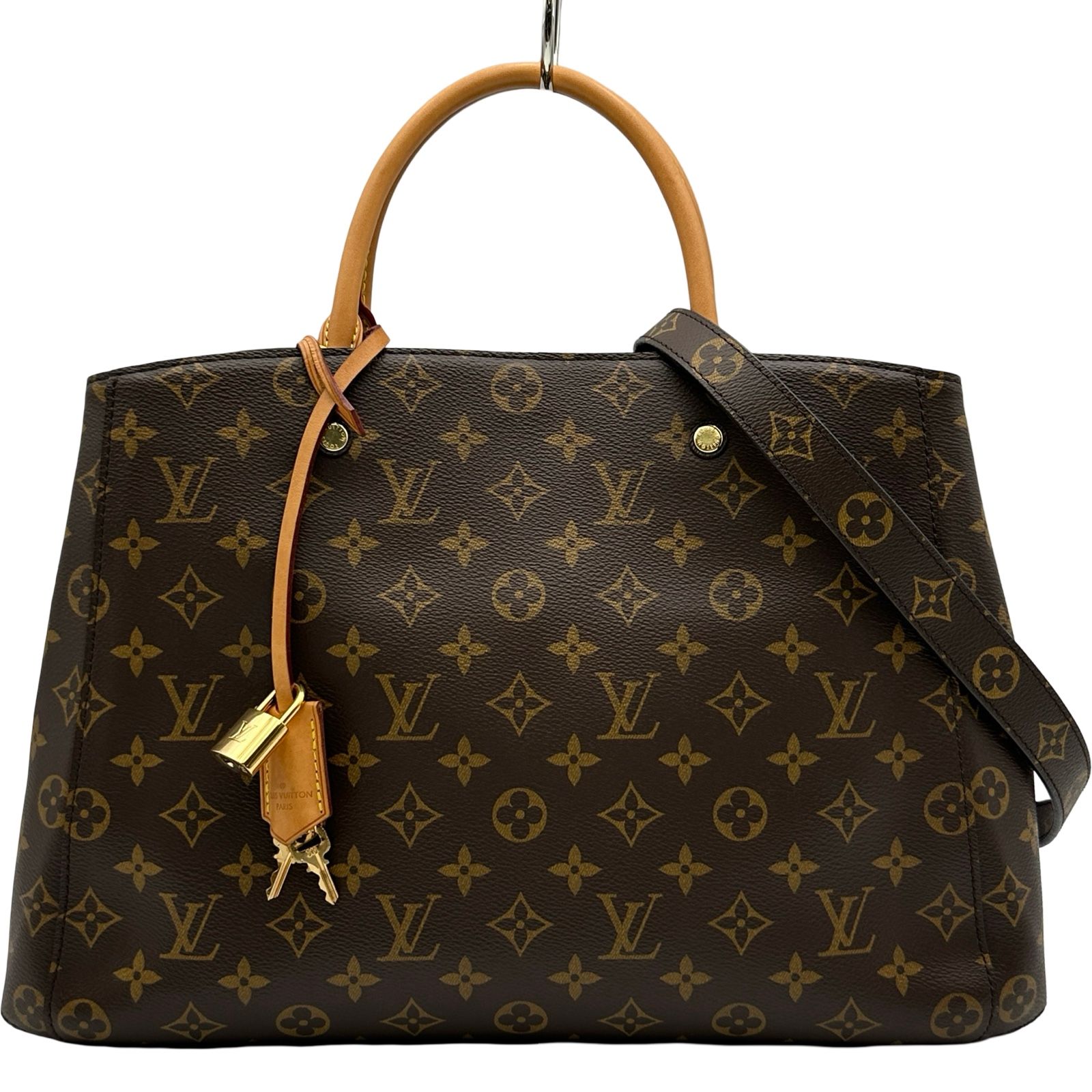ルイ・ヴィトン LOUIS VUITTON モンテーニュGM M41067 ブラウン モノグラムキャンバス レディース ショルダーバッグ
