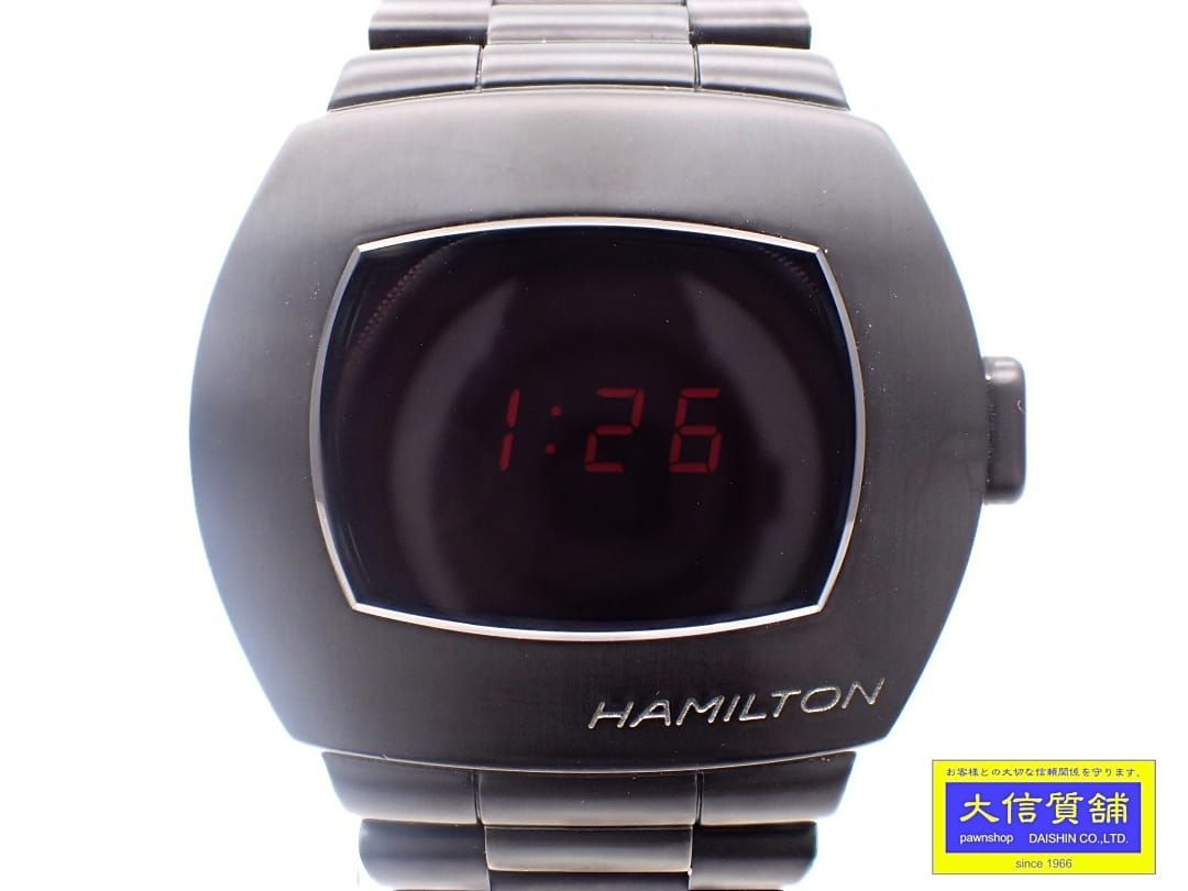 HAMILTON ハミルトン アメリカン クラシック PSR デジタル メンズクォーツ H52404130 電池交換済 中古A 【送料無料】 B-2383【質屋出品】