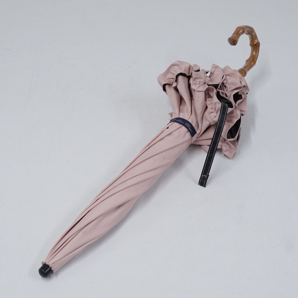 芦屋ロサブラン 完全遮光 折りたたみ日傘 USED美品 2段折 フリル