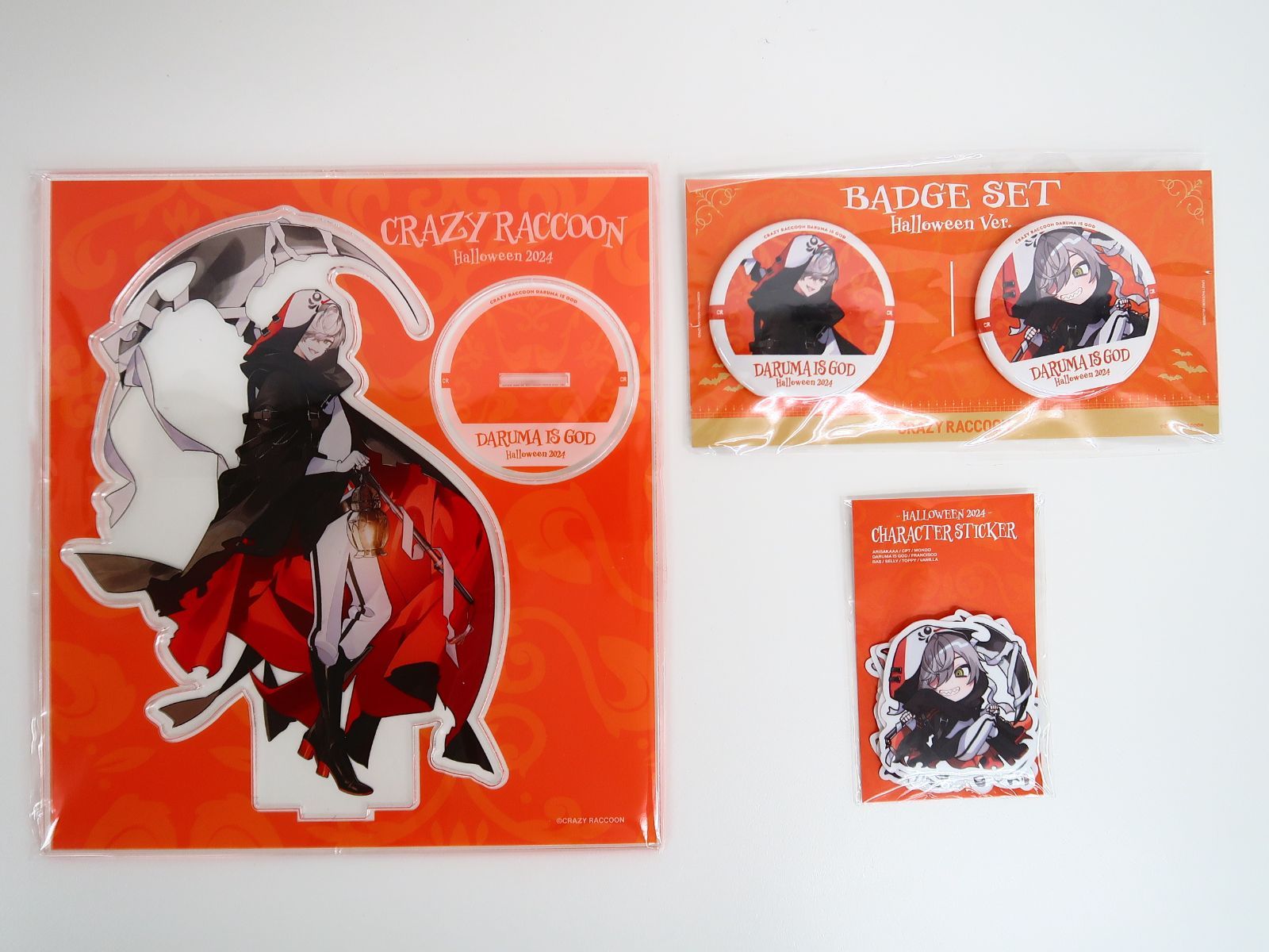 3点セット CRAZY RACCOON だるまいずごっど アクリルスタンド