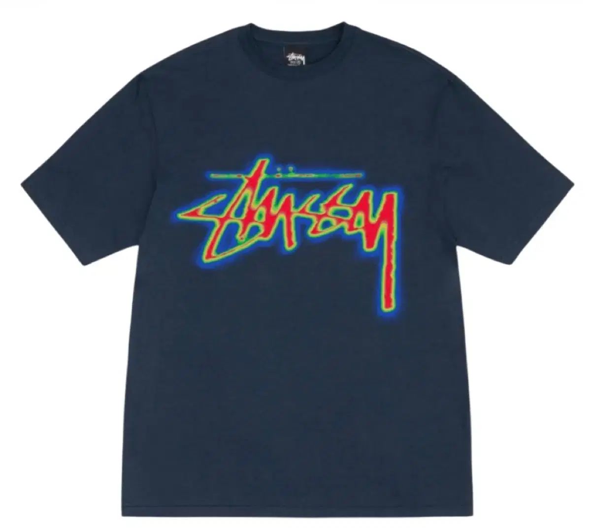 STUSSY サーマル ストック Tシャツ ネイビー L