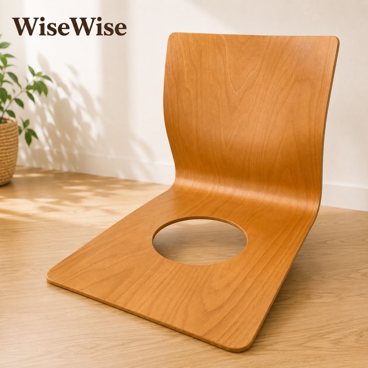 WiseWise ワイズワイズ 座椅子 フロアチェア プライウッド 木製 ナチュラル 和モダン デザイナーズ②