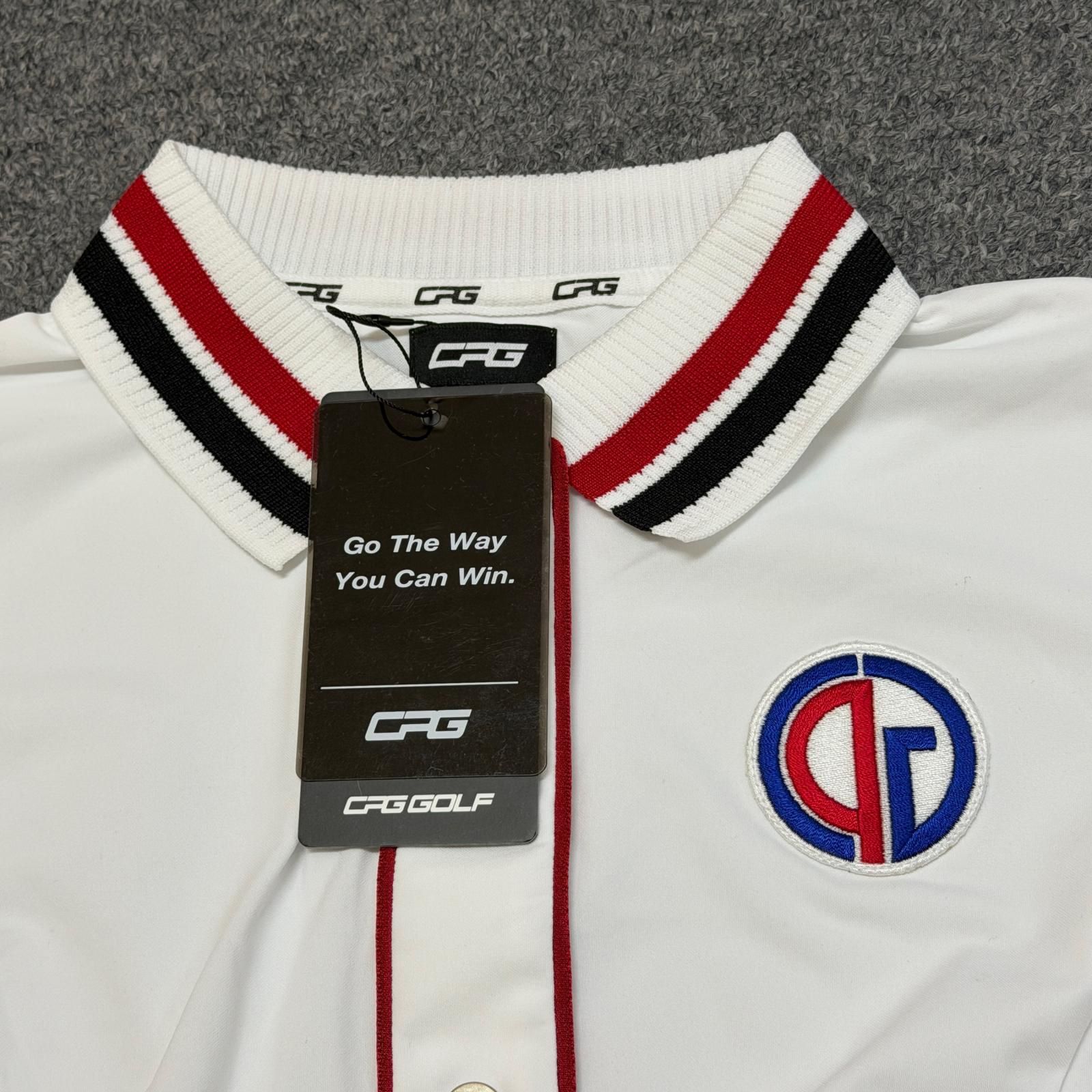 参考上代30800円 未使用 CPG GOLF リブポロワンピース ゴルフウェア