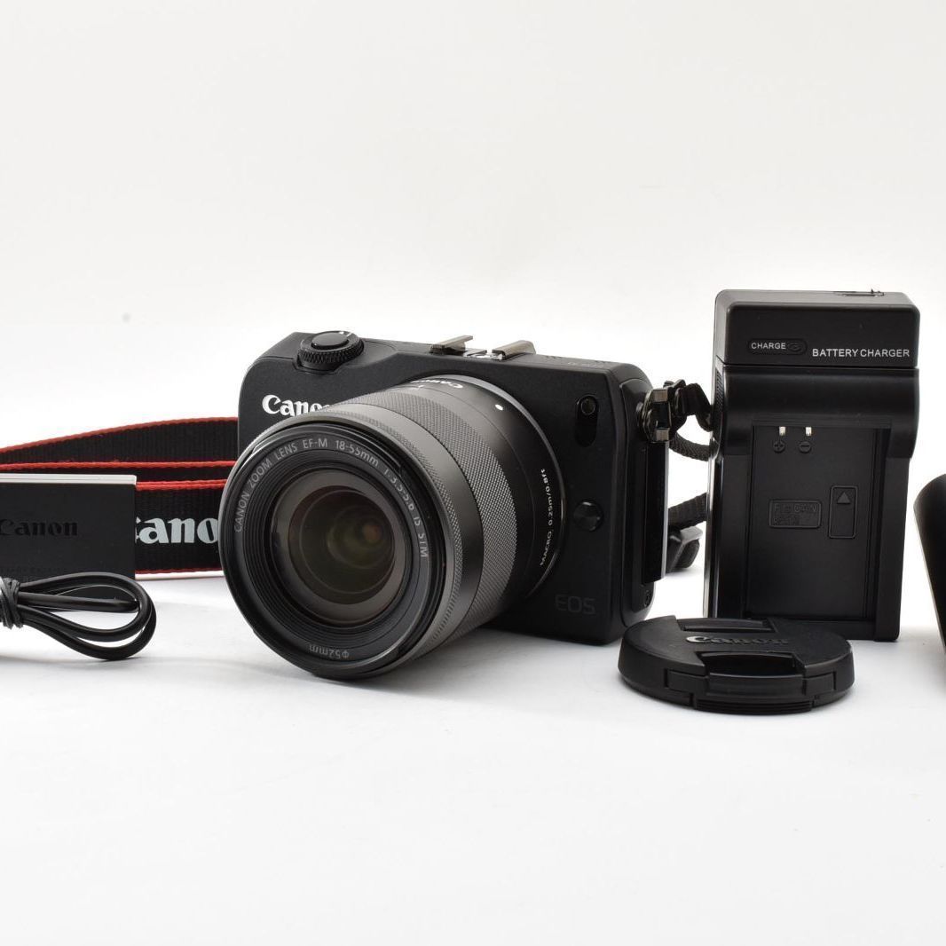【高画質高性能】コンパクトミラーレスカメラ キヤノン EOS M ブラック レンズキット★