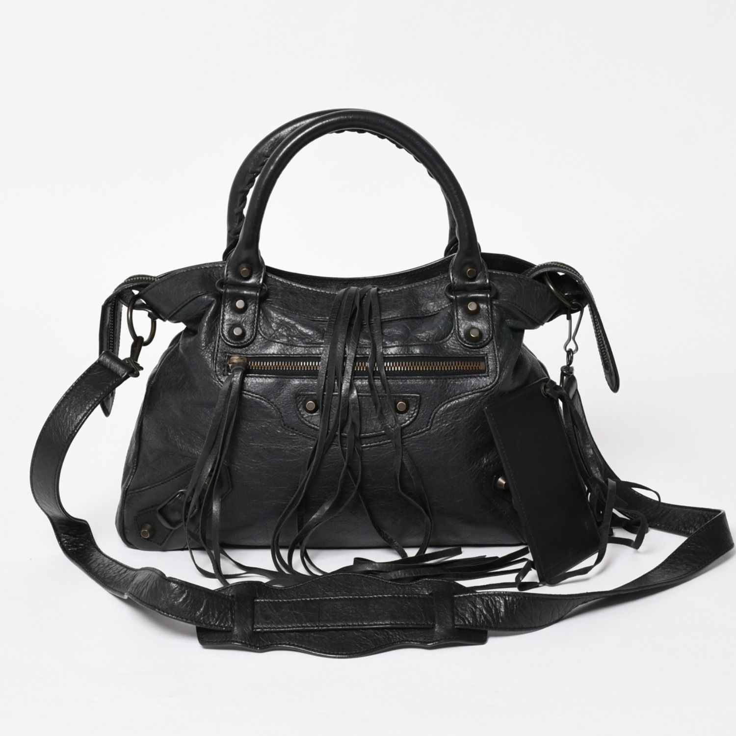 BALENCIAGA バレンシアガ 2WAY ハンドバッグ ショルダーバッグ ザ・タウン 240579 ブラック 美品 中古 4a005483