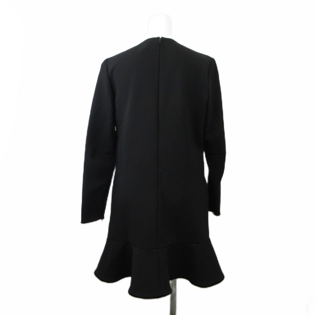 RED VALENTINO 膝丈　ワンピース レッド ヴァレンティノ RED VALENTINO ワンピース 40 黒 ブラック 長袖