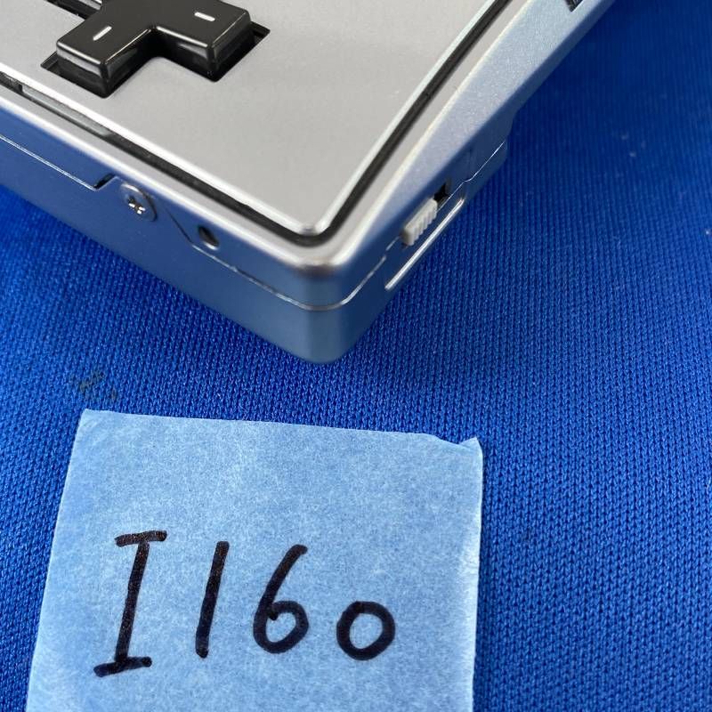◇I160【通電OK】ゲームボーイミクロ GAME BOY micro シルバー 銀 GBA