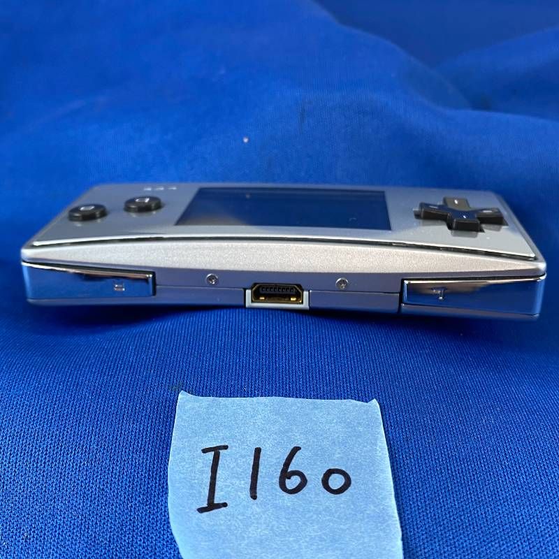 ◇I160【通電OK】ゲームボーイミクロ GAME BOY micro シルバー 銀 GBA