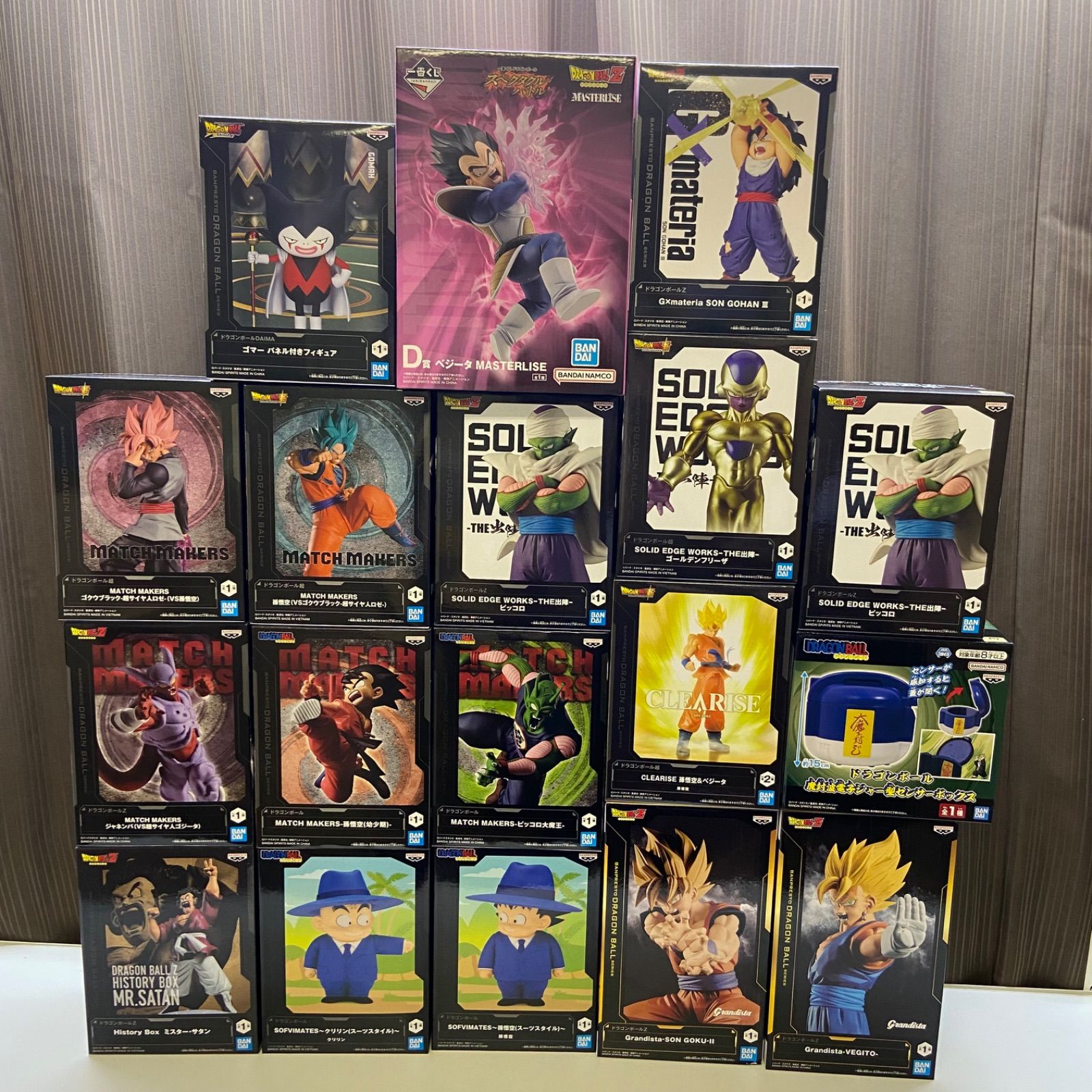 ドラゴンボール　プライズ　一番くじ　フィギュア　まとめ　18点　ベジータ　ゴマー　ピッコロ大魔王　孫悟空　ゴクウブラック　ジャネンバ　サタン　クリリン　他　（ME28-4903）