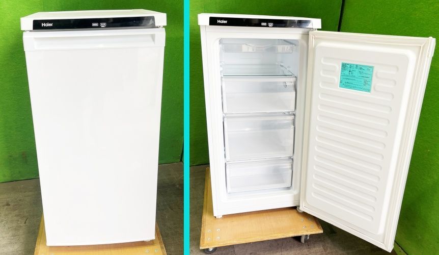 動作良好！【Haier】 冷凍庫 JF-NU102A ４段　102L 幅50cm×奥行55cm×高さ99cm　右開き　2018年　■A-1028