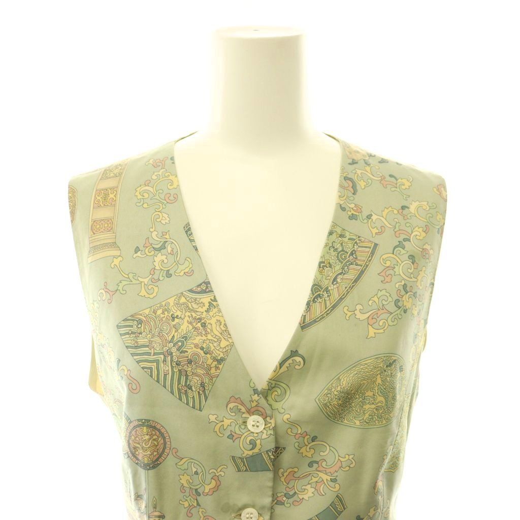 エトロ ETRO ベスト ジレ 総柄 42 スモークグリーン /DF □GY18 - メルカリ