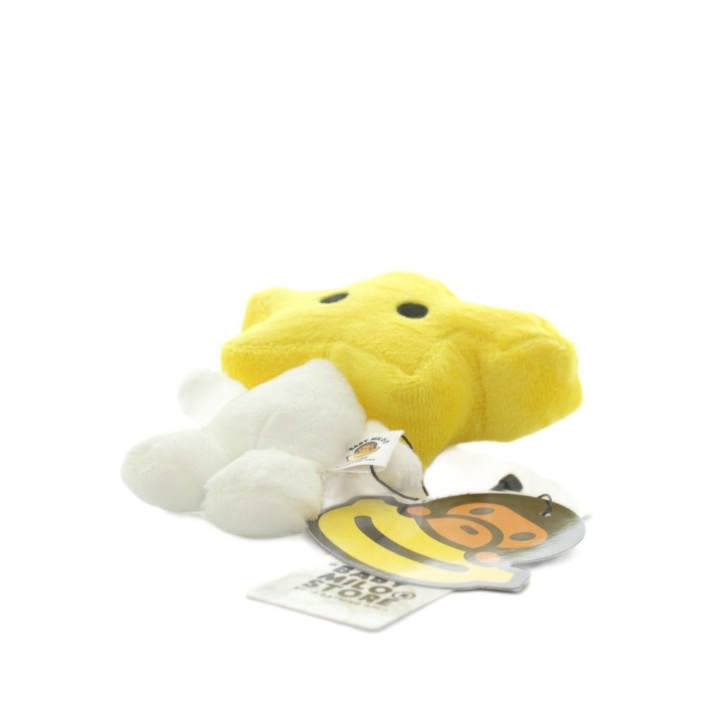 イエロー系 口開きぬいぐるみチャーム アベイシングエイプ A BATHING APE BABY MILO PLUSH DOLL KEYCHAIN