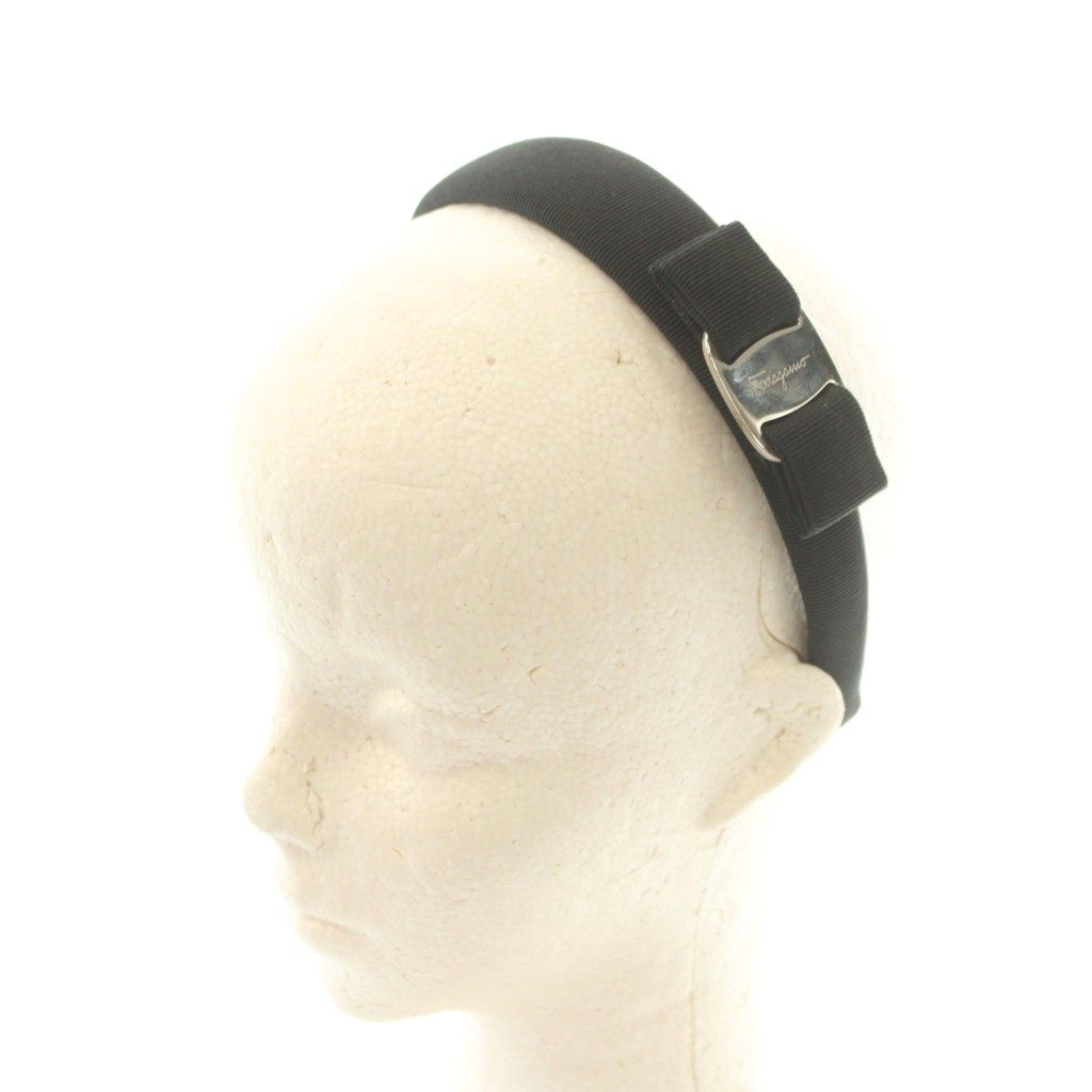 サルヴァトーレフェラガモ Salvatore Ferragamo ヴァラリボン カチューシャ 黒 ブラック /MI ■OS ■OH