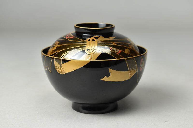 蔵A6739a】輪島塗 老舗 漆光堂造 木製 蒔絵吸物椀 五客 共箱 - メルカリ