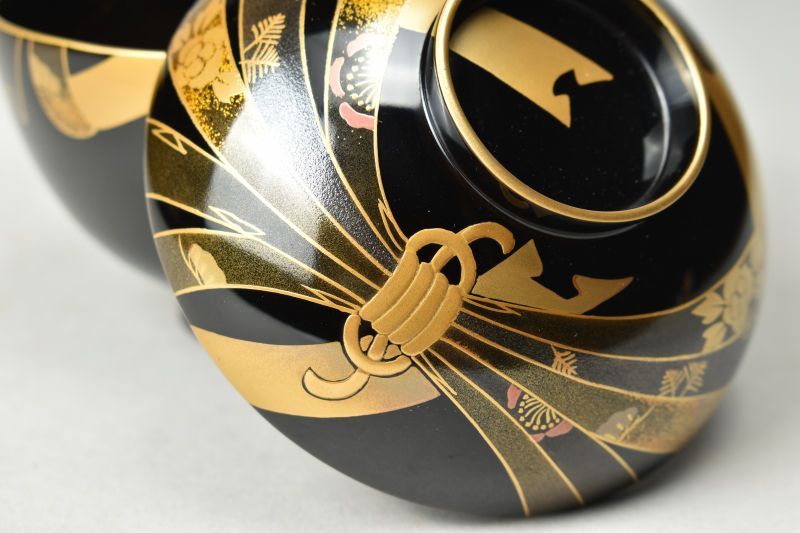 蔵A6739a】輪島塗 老舗 漆光堂造 木製 蒔絵吸物椀 五客 共箱 - メルカリ