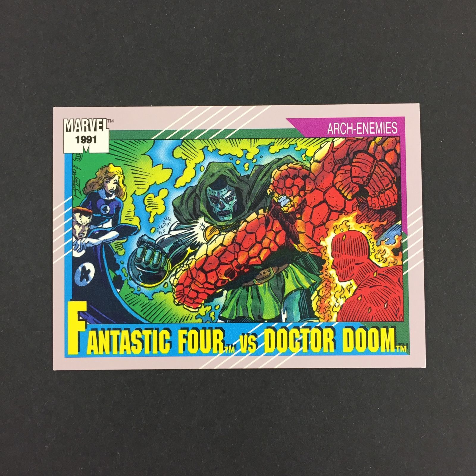 3637053 124 Fantastic Four vs Doctor Doom Impel マーベル・スーパーヒーローズシリーズ トレカ