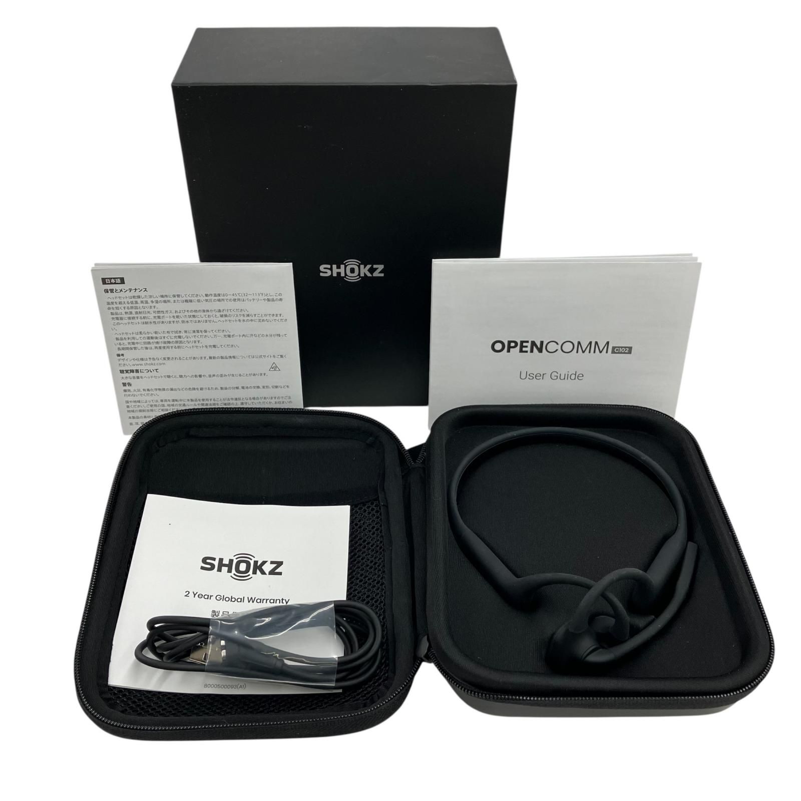 186000 現状品 Shokz ショックス OpenComm C102 User Guide ブラック
