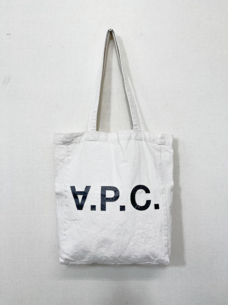 A.P.C. アーペーセー 訳あり ロゴプリント キャンバス トート バッグ
