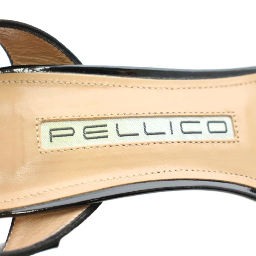ペリーコ PELLICO アンクルストラップサンダル スエード 36 黒