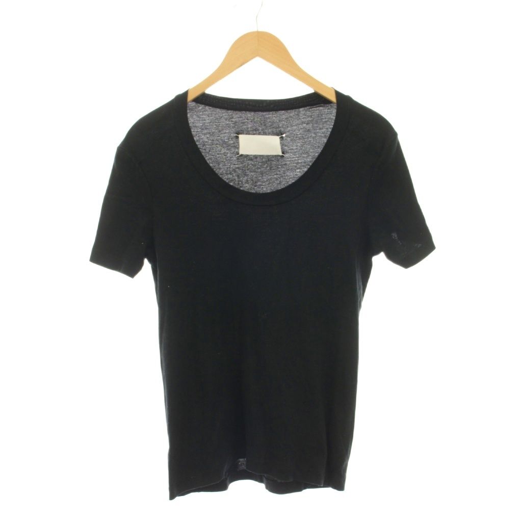 マルタンマルジェラ Martin Margiela 白タグ Tシャツ カットソー M 黒 ブラック クルーネック 半袖 831XM5591399 /YM