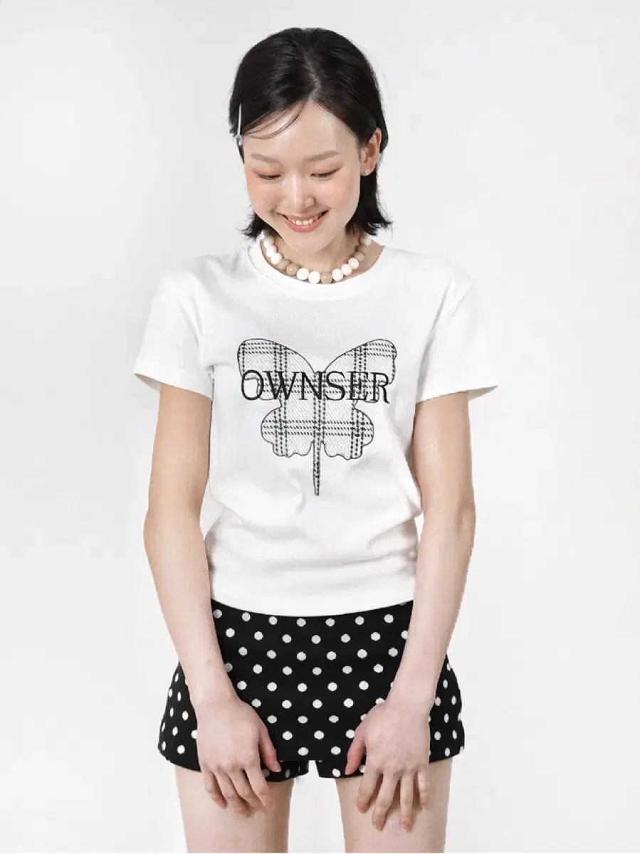 新品 OUNSER RUNWAY TICKET Tシャツ OWN Grid T-shirt_White