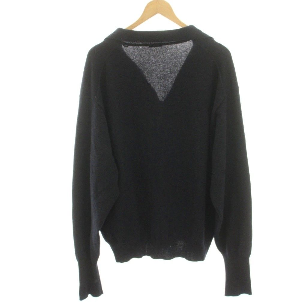 コモリ COMOLI 22AW カシミヤスキッパーニット セーター 長袖 紺