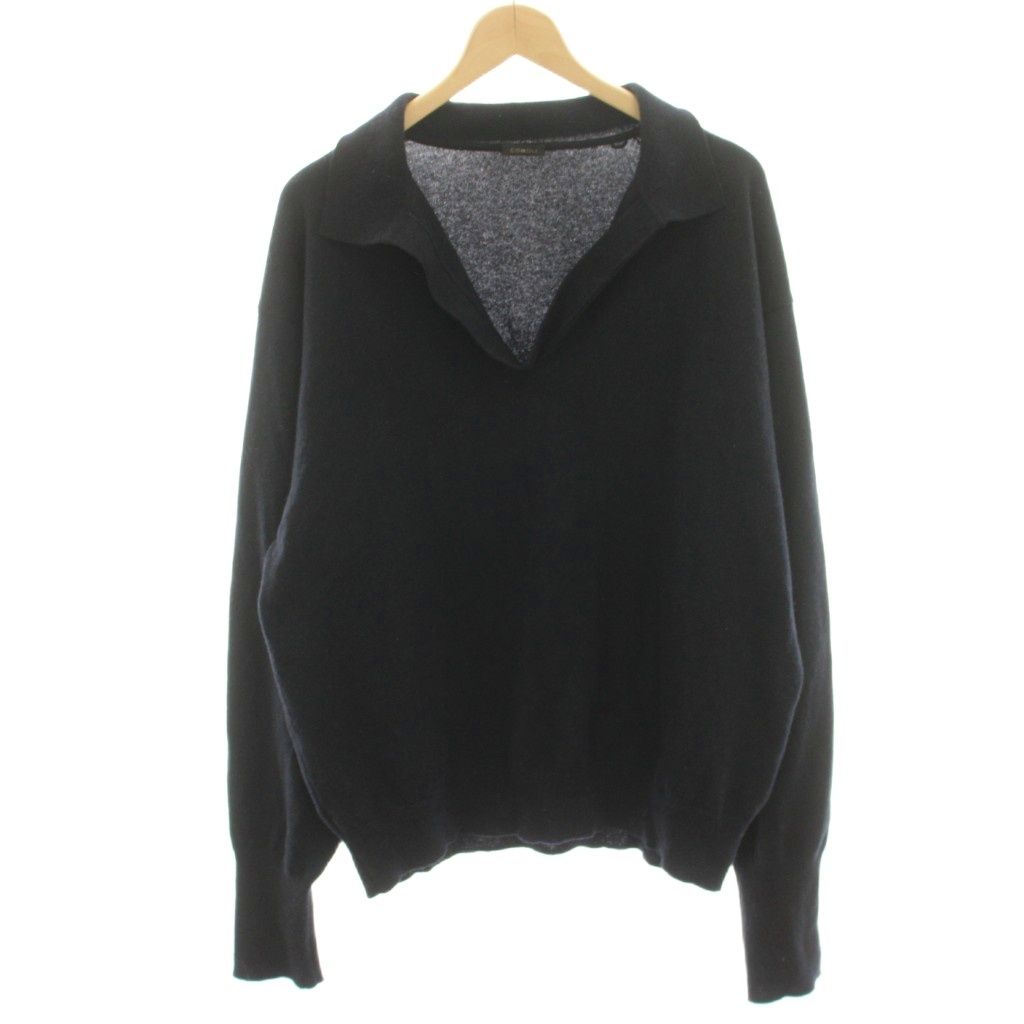 コモリ COMOLI 22AW カシミヤスキッパーニット セーター 長袖 紺