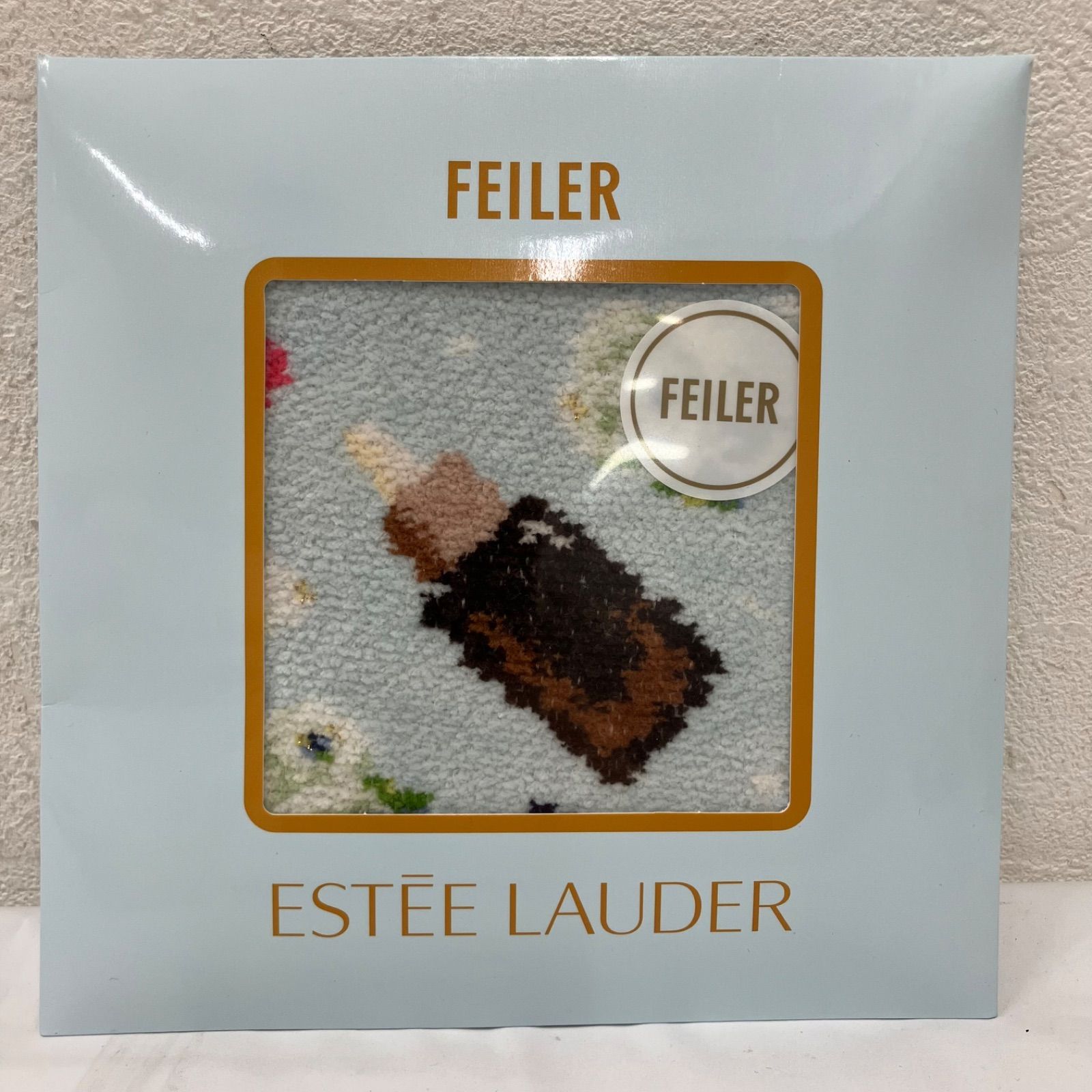 4990 【美品】 FEILER フェイラー シール付き ハンカチ タオルハンカチ