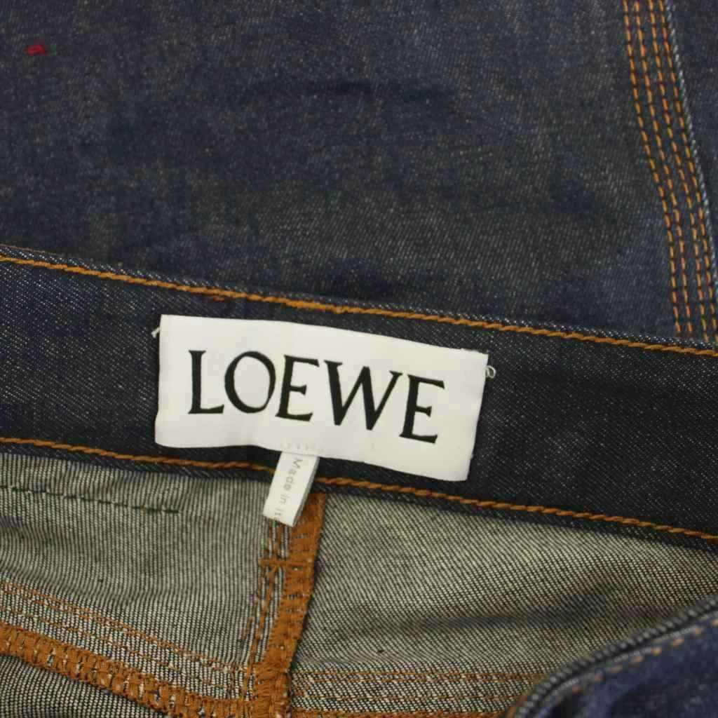 ロエベ LOEWE フィッシャーマンターンアップジーンズ デニム 32 紺