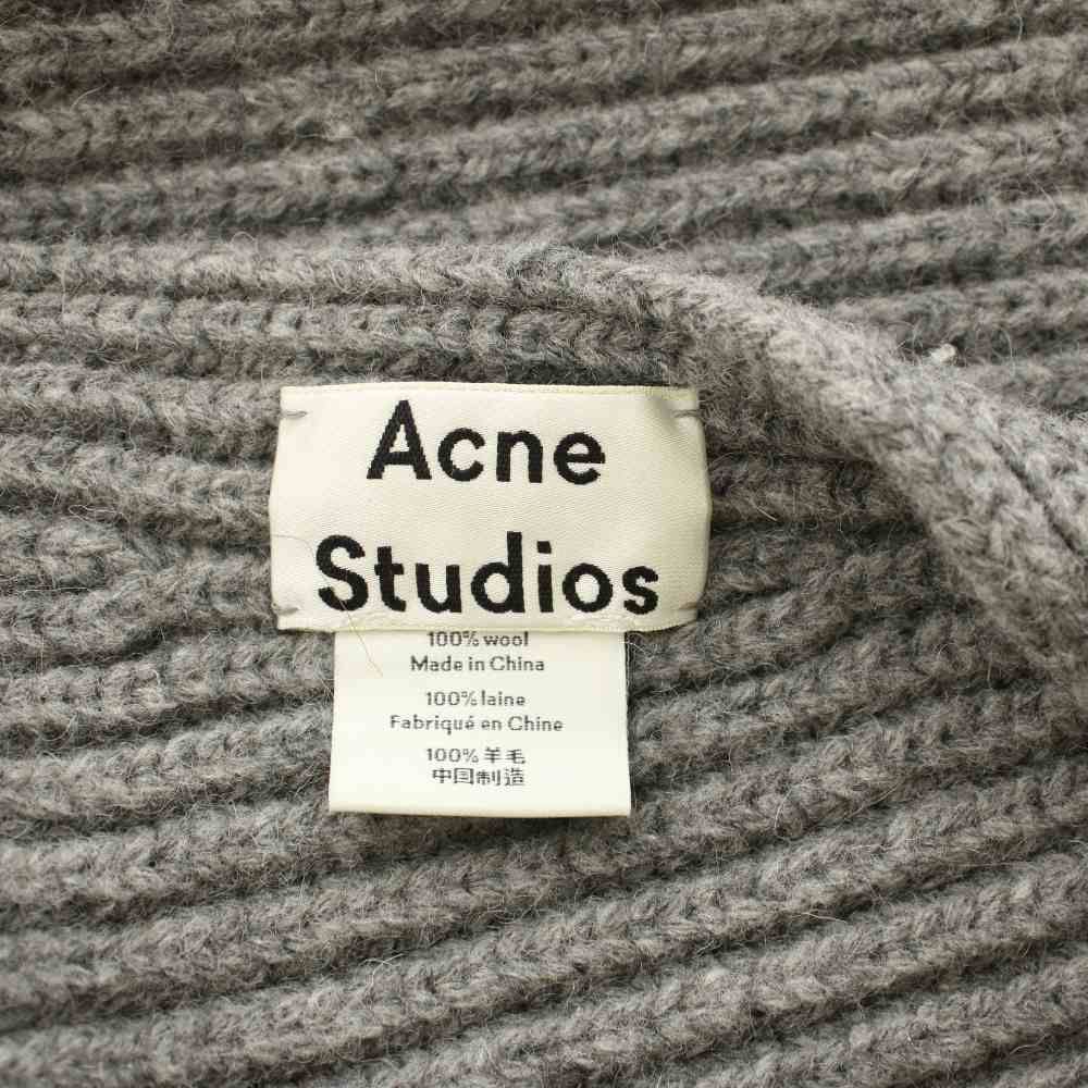 アクネ ストゥディオズ Acne Studios ポンポン付きリブニットマフラー