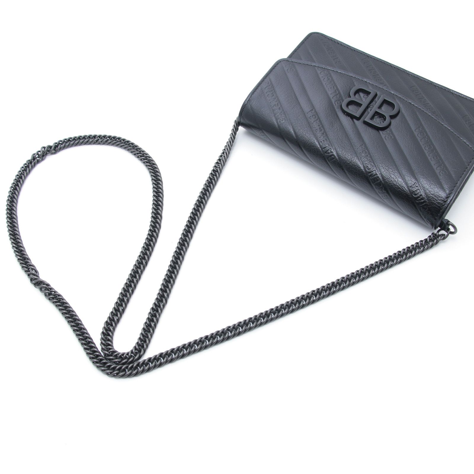 BALENCIAGA バレンシアガ チェーンウォレット ブラック レザー 561507