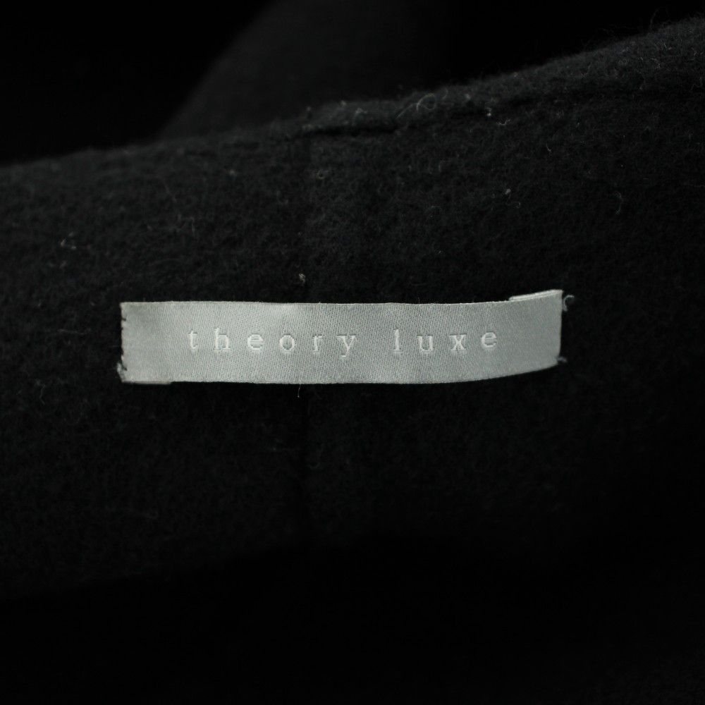 セオリーリュクス theory luxe フーデッドコート 38 黒 ブラック 長袖