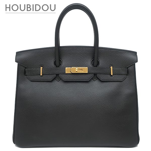 エルメス HERMES ハンドバッグ バーキン35 アルデンヌ ブラック ゴールド金具 黒 □E【中古】 713,790円