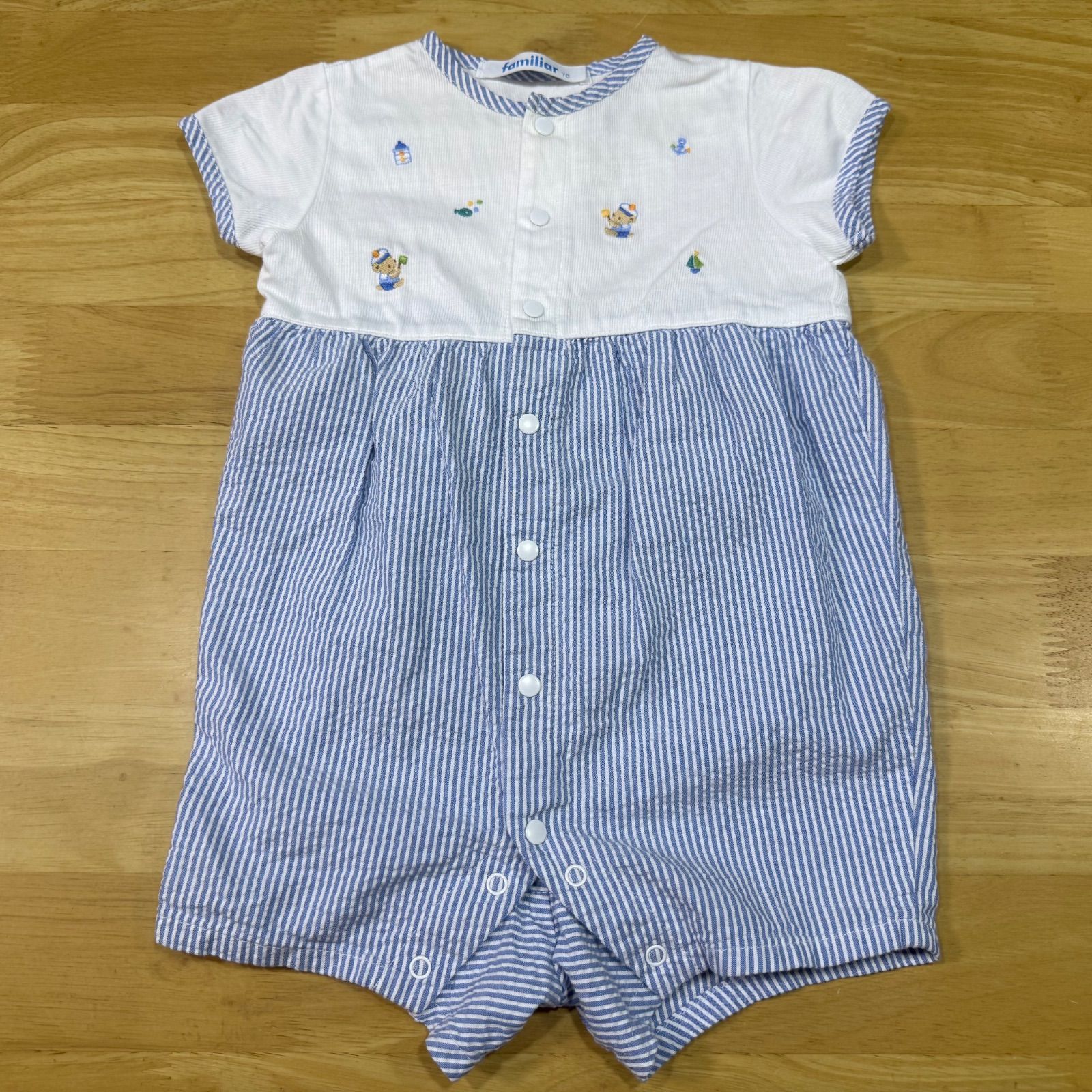 ファミリアロンパース◎美品◎サイズ70 - メルカリ