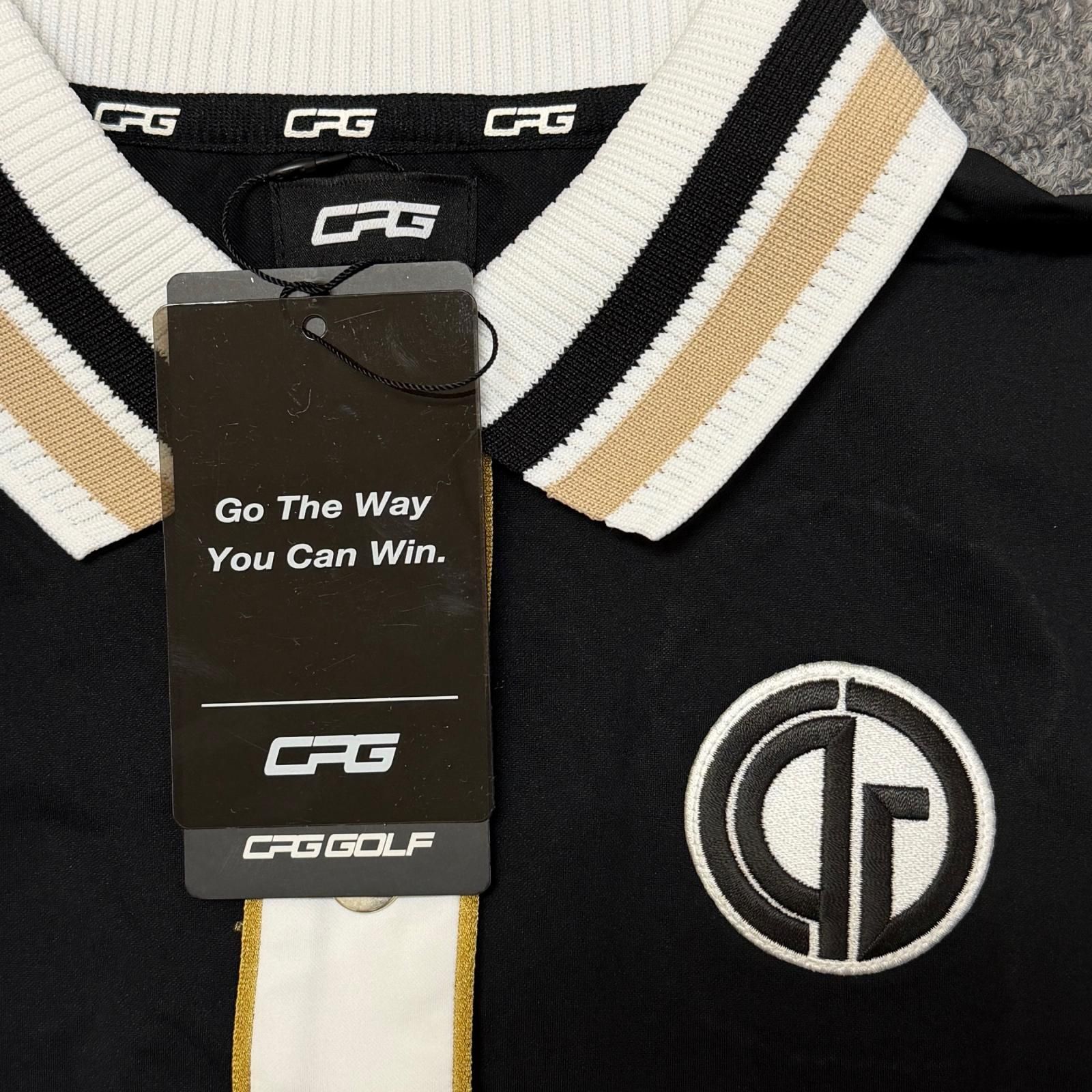 参考上代30800円 未使用 CPG GOLF リブポロワンピース ゴルフウェア