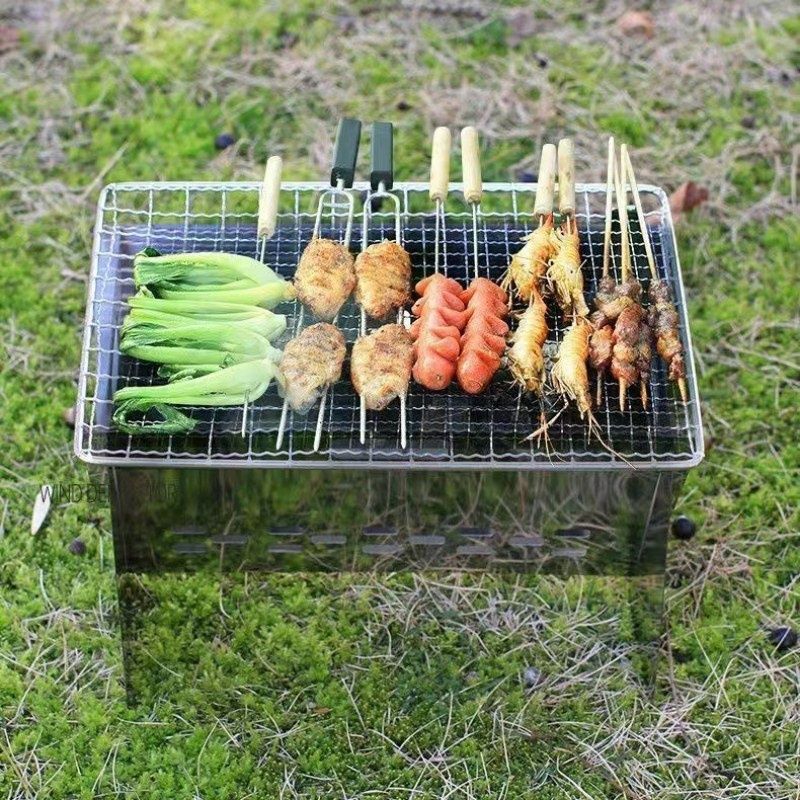 バーベキューコンロ 2-3人用 ファミリー向け 折りたたみ式 Lサイズ 