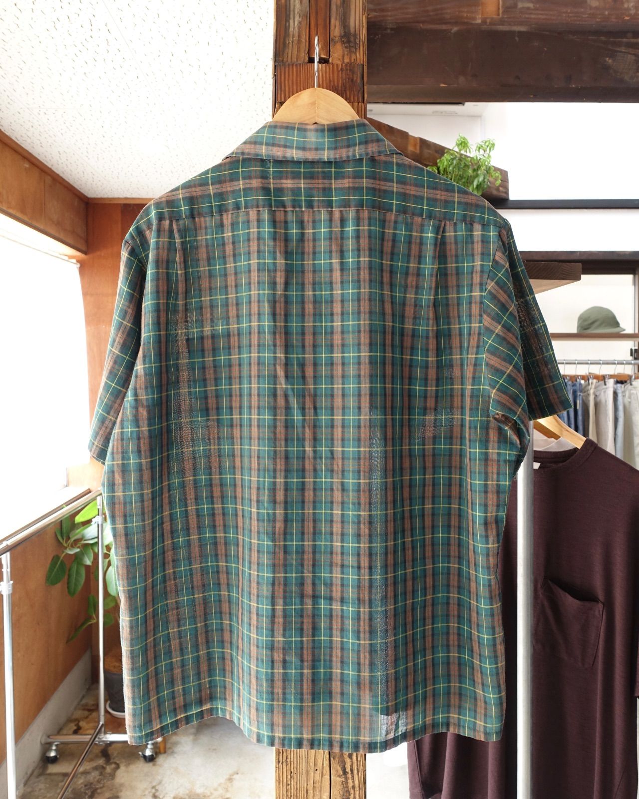 70s TOWNCRAFT S/S Check Shirt Size L タウンクラフト チェックシャツ
