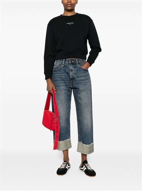 MAISON KITSUNE' ロゴ コットン クロップド スウェットシャツ 送料無料