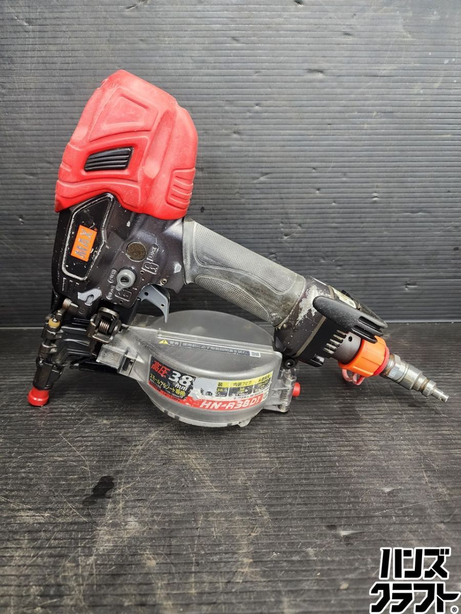 ♭【ジャンク品】MAX(マックス) 38?高圧スーパーネイラ [スモールプラシート専用] HN-R38D1　打ち込めるがエア漏れをしているためジャンク【熊本けやき通り店】【中古】