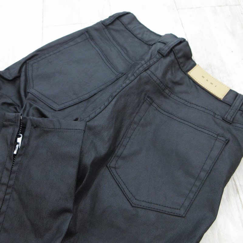 ミニマル mnml 28 コーティング デニムパンツ ジーンズ スキニー 裾