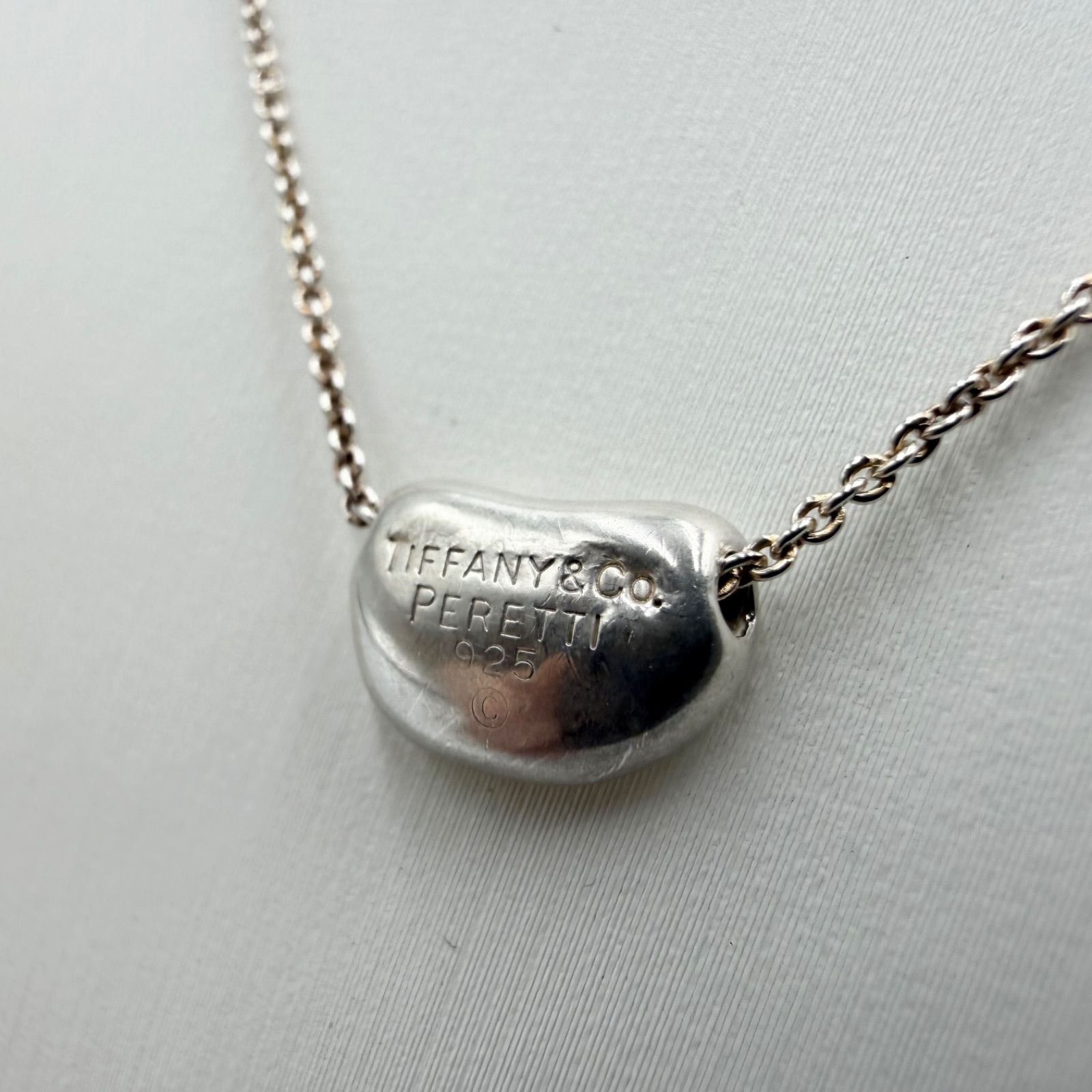 ティファニー ビーン ネックレス SV925 箱保存袋付 TIFFANY&Co.】ティファニー ビーン ネックレス Ag925 箱・保存袋付